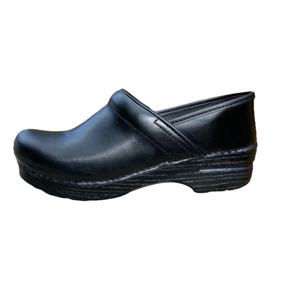 Dansko Black Leather Mules